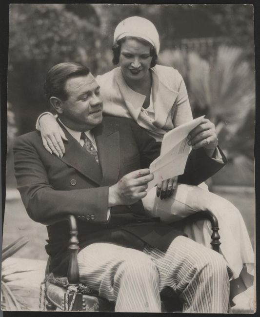 1932 Babe Ruth and Wife